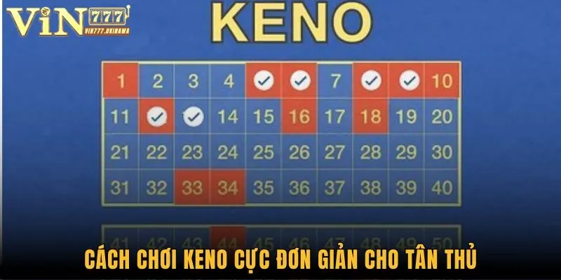 Cách chơi Keno cực đơn giản cho tân thủ